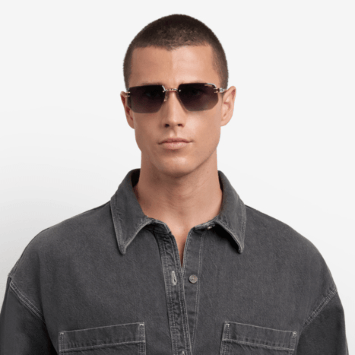 Carrera 1070S Gafas de Sol de Metal con Diseño Rectangular