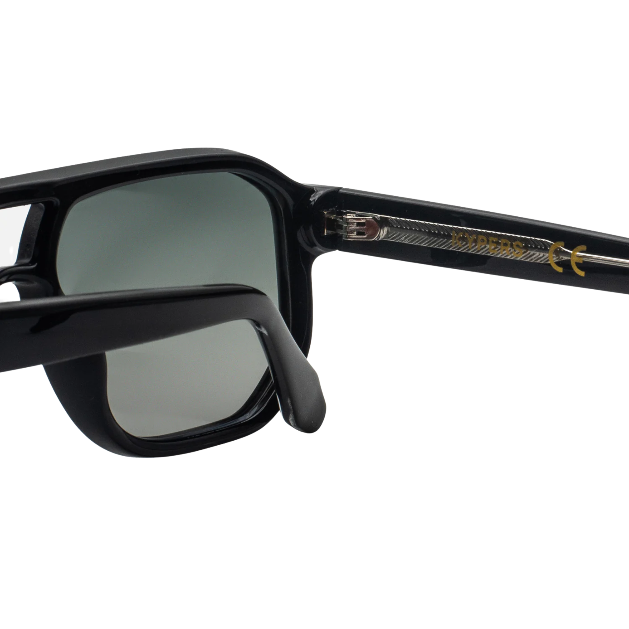 KYPERS TARO TAR002 Gafas de Sol Polarizadas vista lateral con montura negra y lentes ahumados