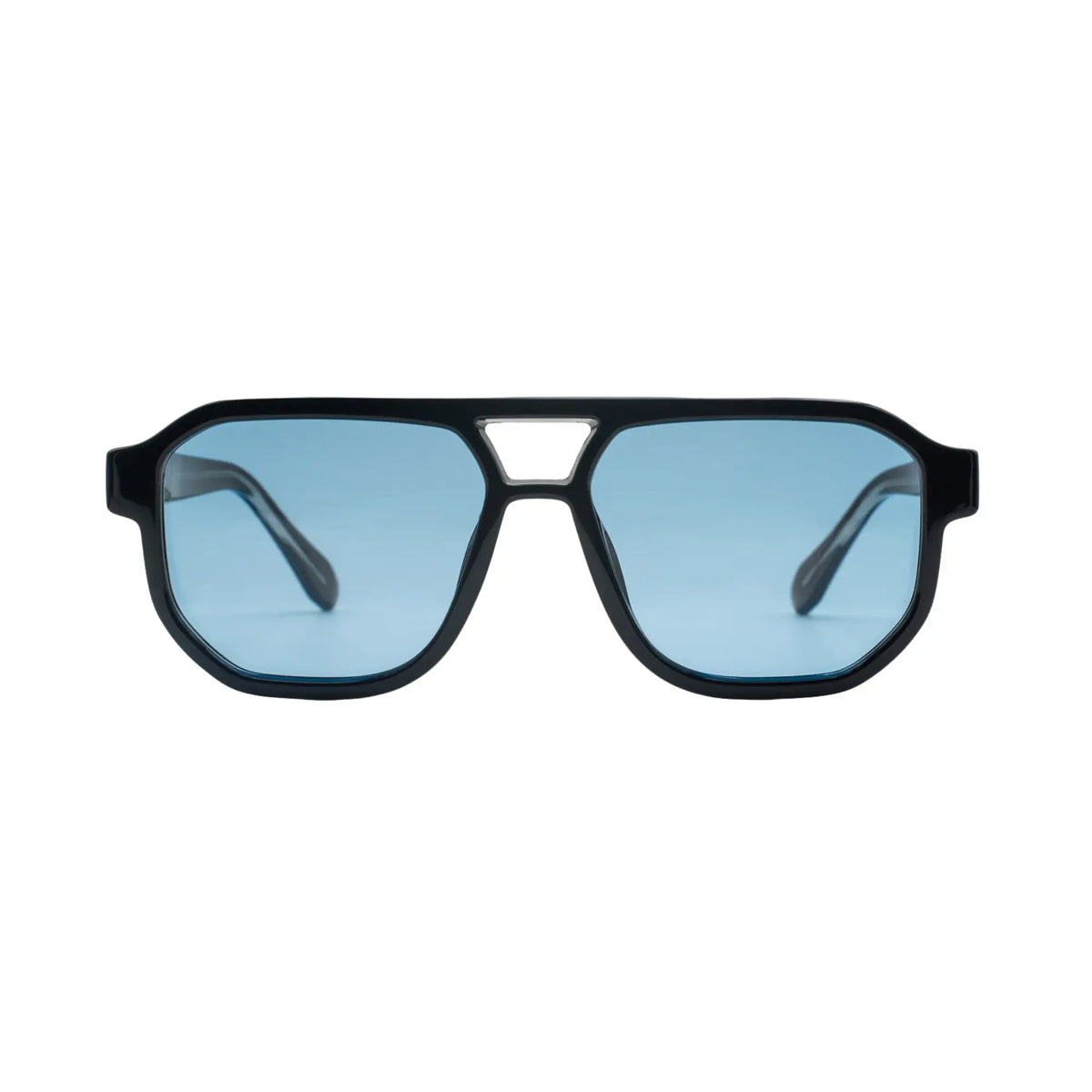 KYPERS TARO TAR004 Gafas de Sol Polarizadas con montura negra y lentes azules.