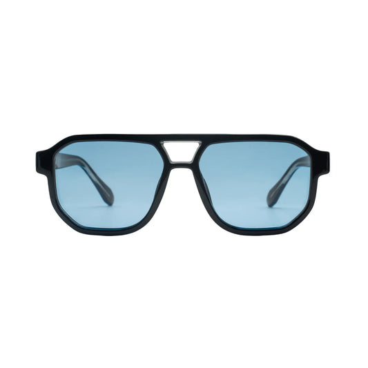 KYPERS TARO TAR004 Gafas de Sol Polarizadas con montura negra y lentes azules.