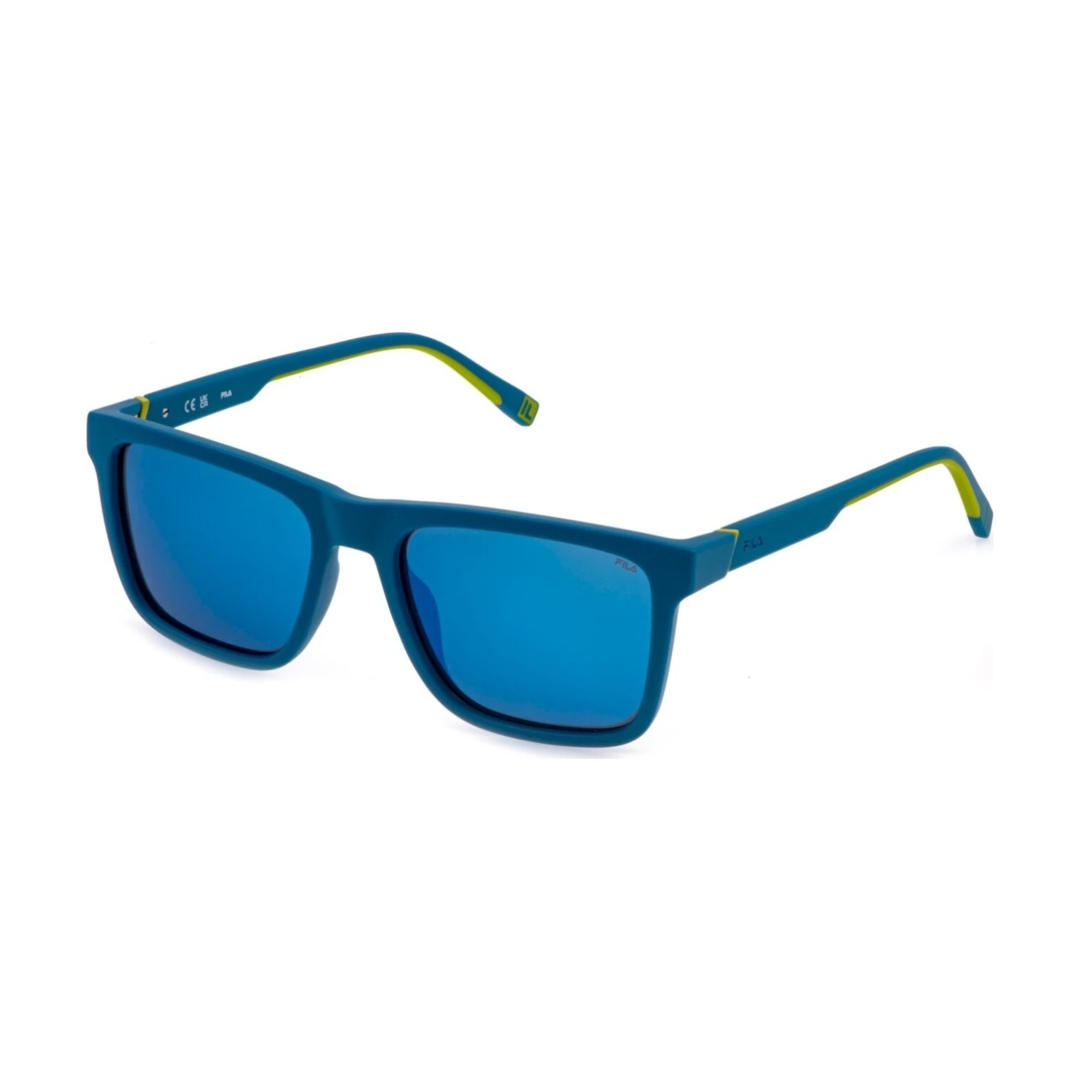 FILA SFID21 Gafas de Sol Polarizadas diseño deportivo con lentes polarizadas azules y montura resistente.