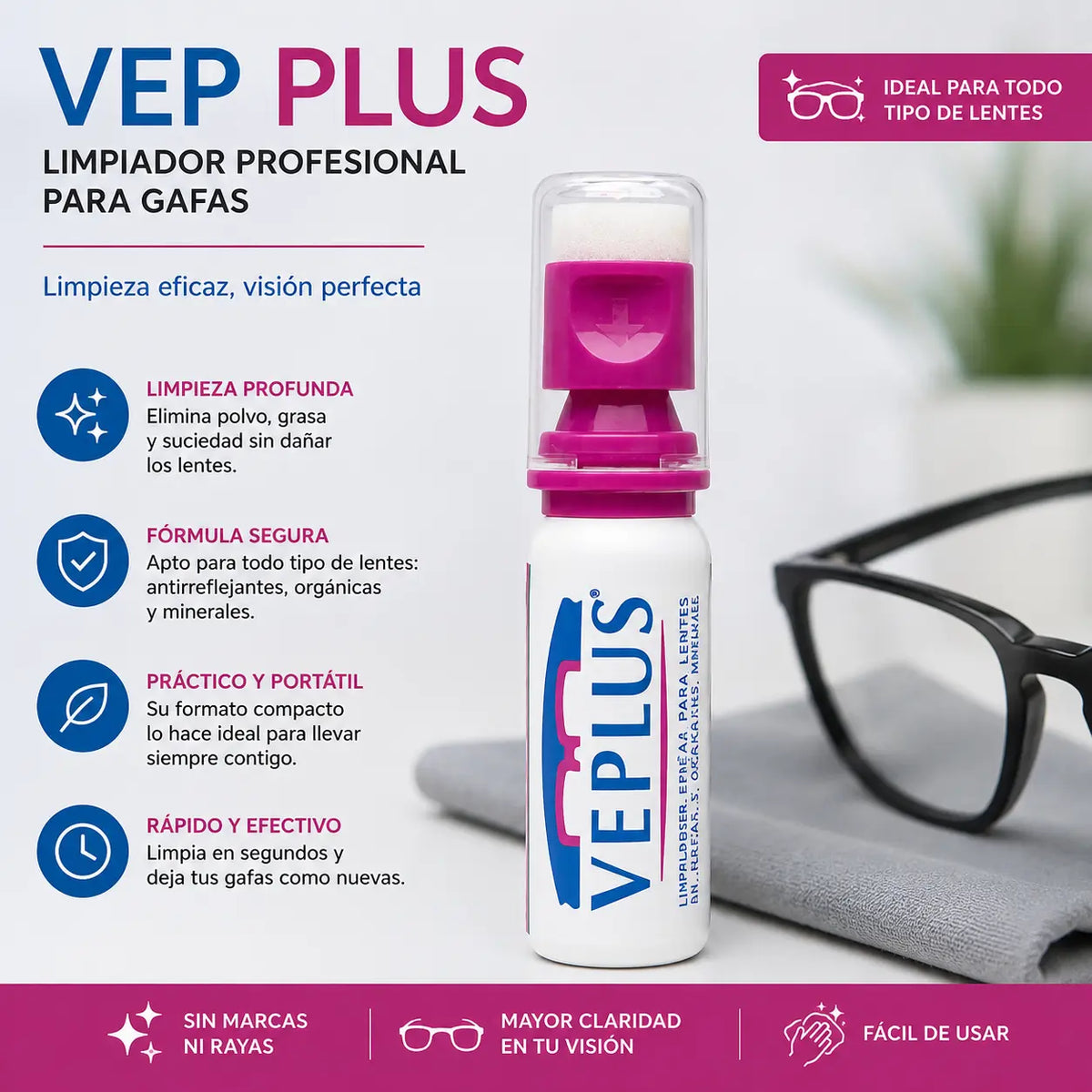 Limpiador de gafas Óptica